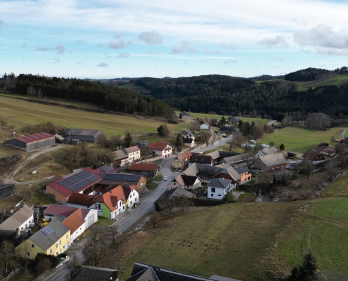 Ortsüberblick Vierkanthof in Voitsau