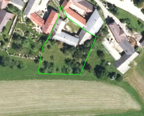 Lageplan Vierkanthof in Voitsau